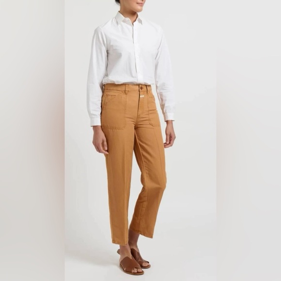 Closed Pants - NWT CLOSED Abe Pants In Gold Earth MID WAIST CROPPED RELAXED